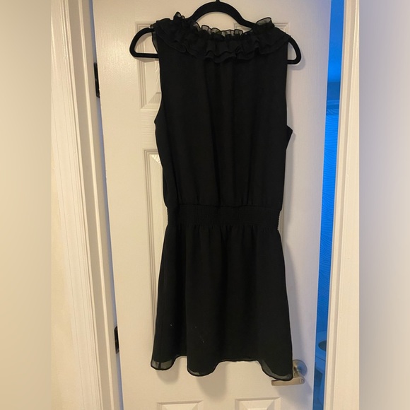 WHBM black sleeveless ruffle collar dress size 12 - Picture 2 of 6